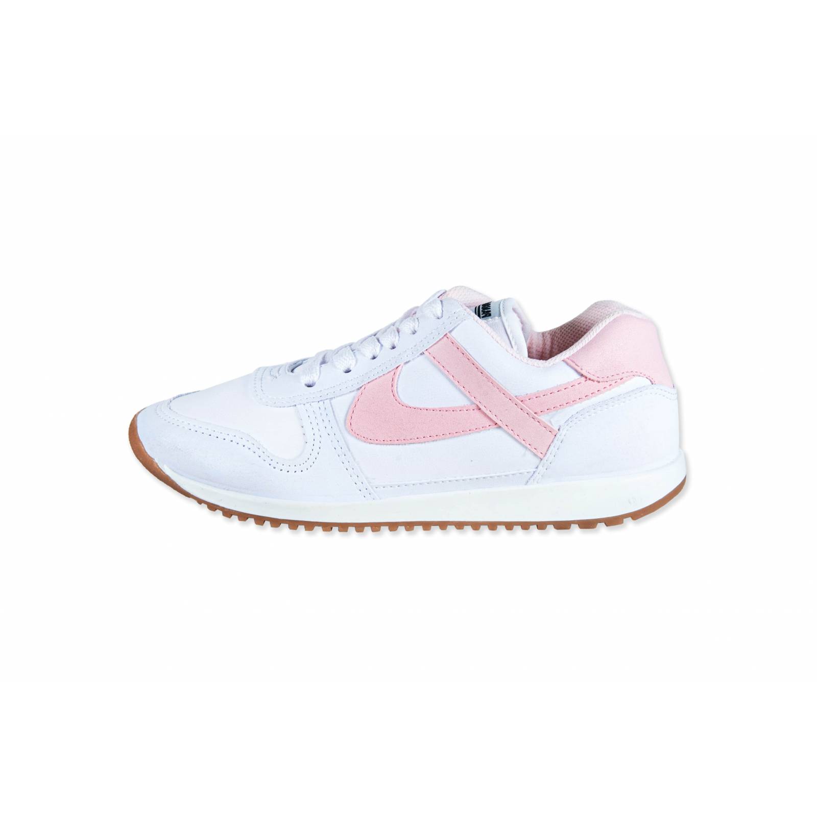 Tenis Sneakers Panam Mujer Plataforma 3.5 cm rosa blanco 1056574