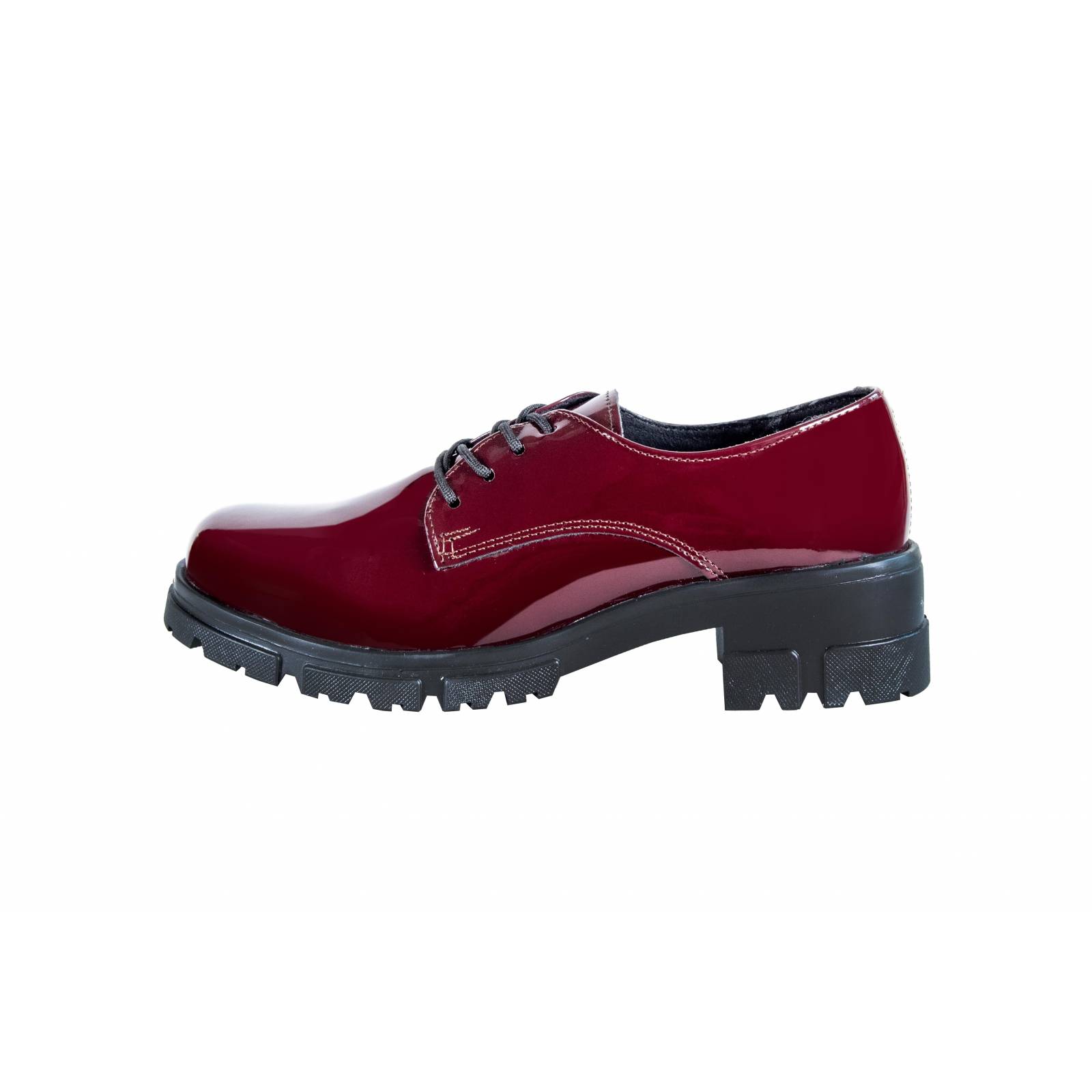 Zapato Dama Green 92011 Charol Tacón Agujetas Cerrado 22-26