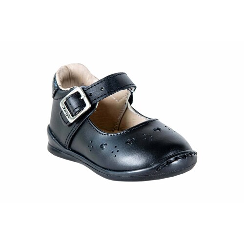  Zapato Bebé Dogi 3123 Piel Negro Plantilla Con Arco 11-12.5