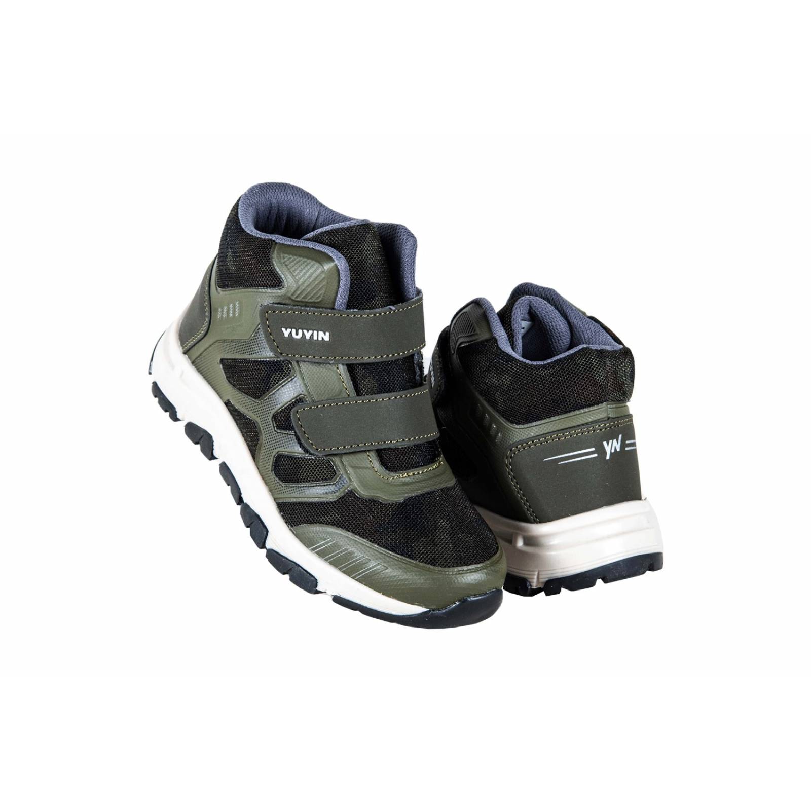 Bota Niño Yuyin 21233 Verde Militar Moda Casual Contactel (18.0 - 21.5)