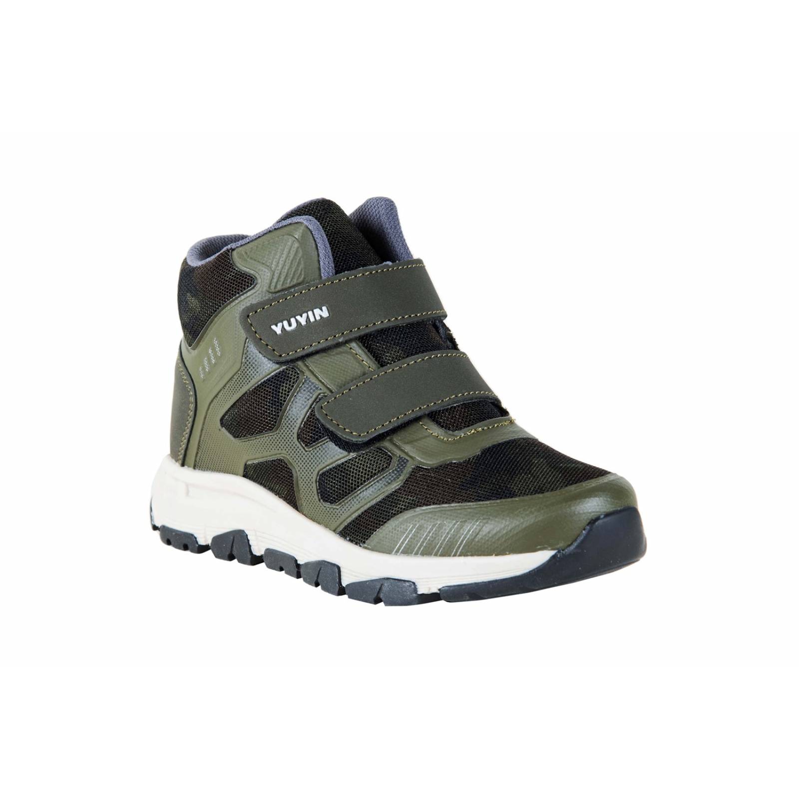 Bota Niño Yuyin 21233 Verde Militar Moda Casual Contactel (18.0 - 21.5)