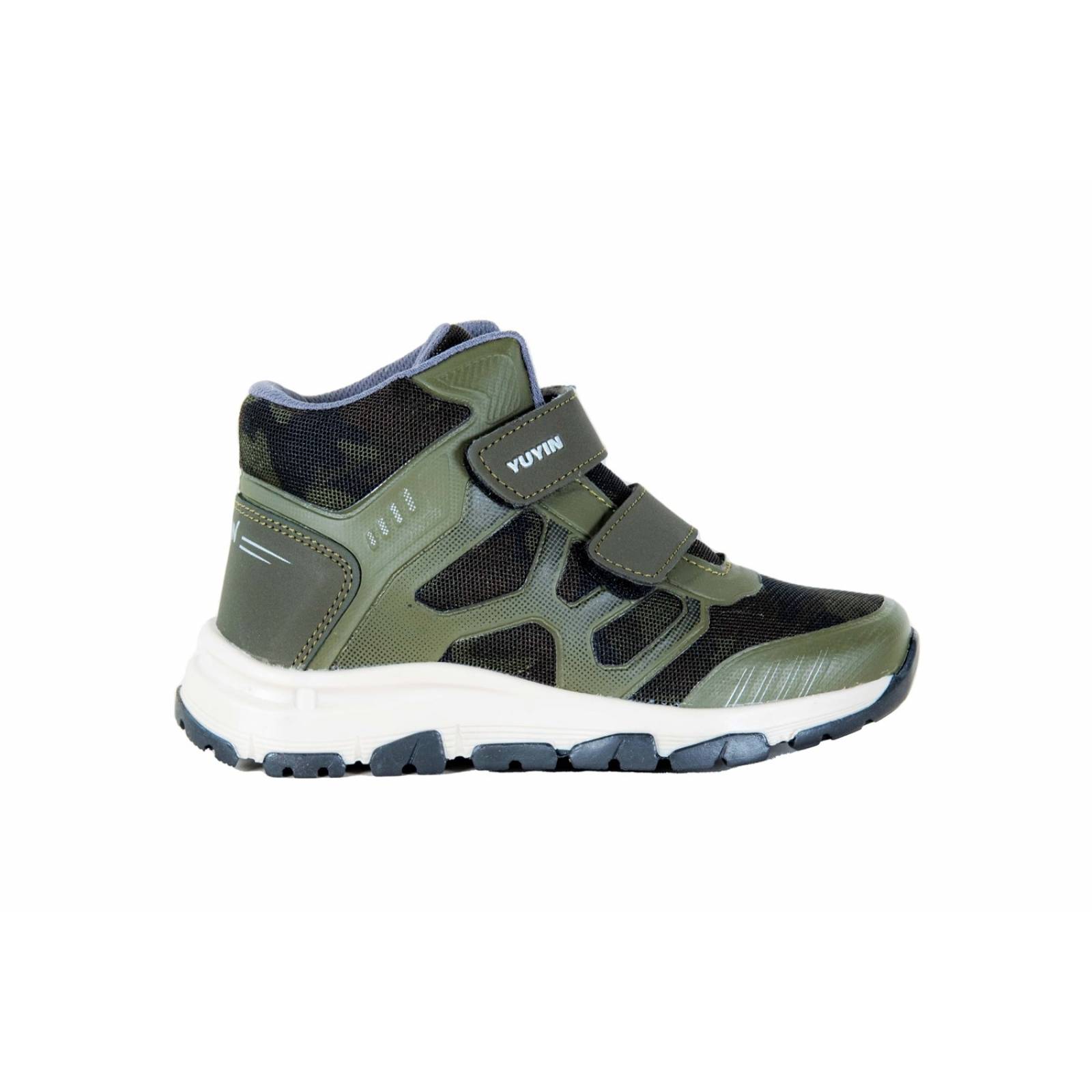 Bota Niño Yuyin 21233 Verde Militar Moda Casual Contactel (18.0 - 21.5)