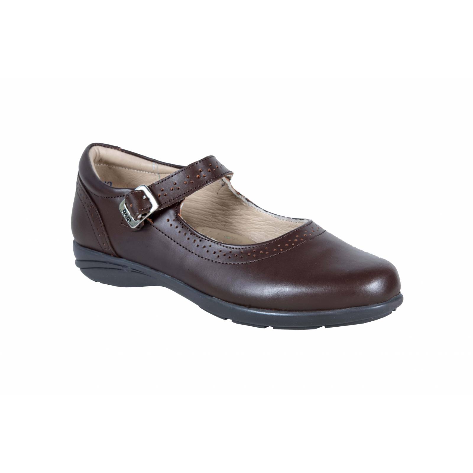 Zapato Niña Dogi 2524 Piel Café Escolar Arco 22 al 26