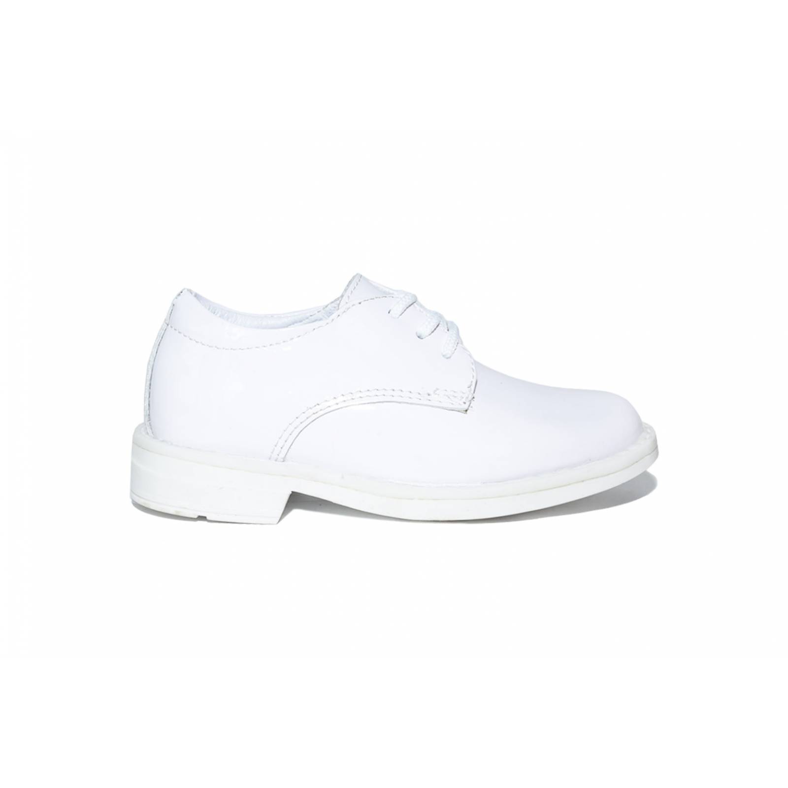 Zapato Niño Cachorro 5594 Piel Charol Blanco Cosido 18-21.5 (18.0 - 21.5)