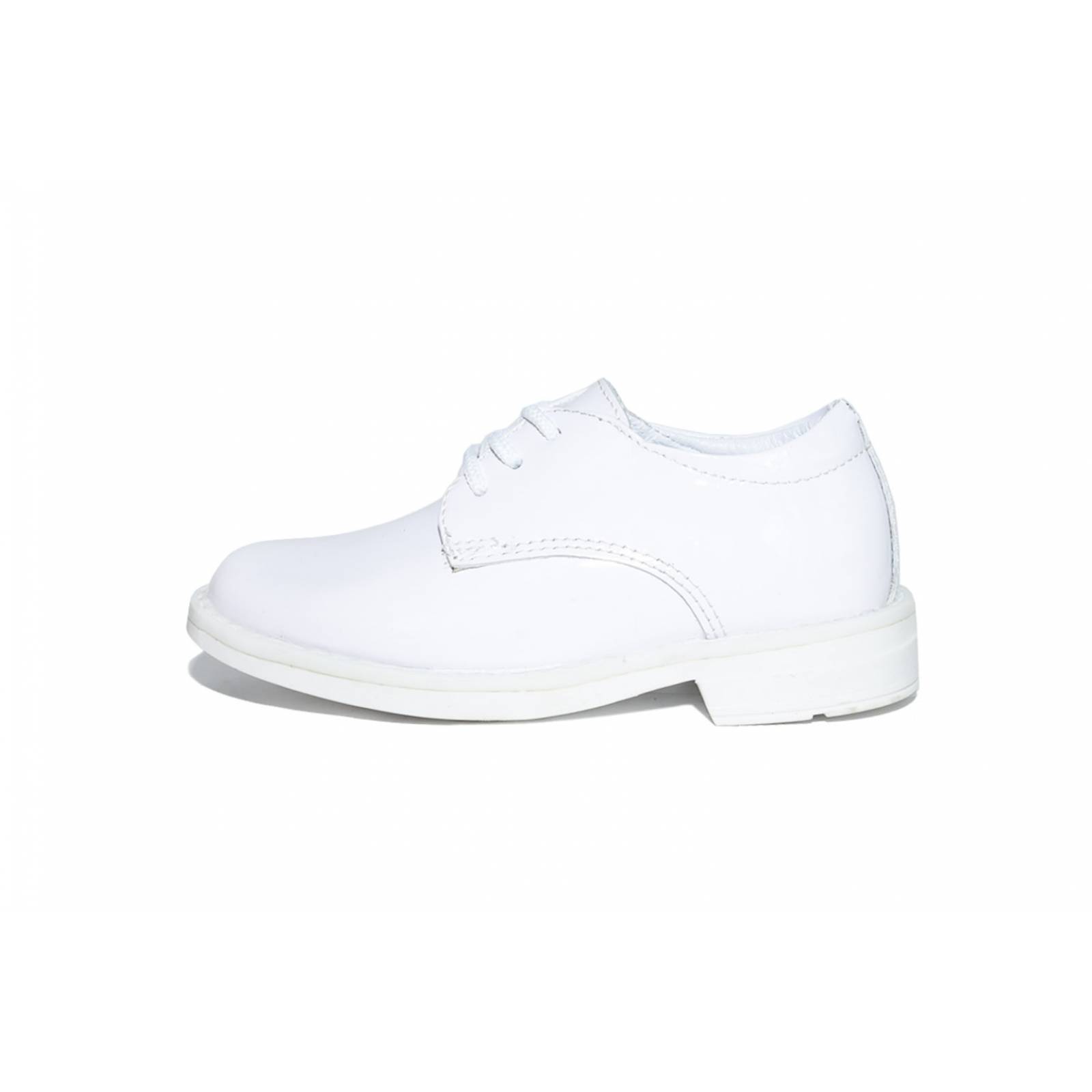 Zapato Niño Cachorro 5594 Piel Charol Blanco Cosido 18-21.5 (18.0 - 21.5)