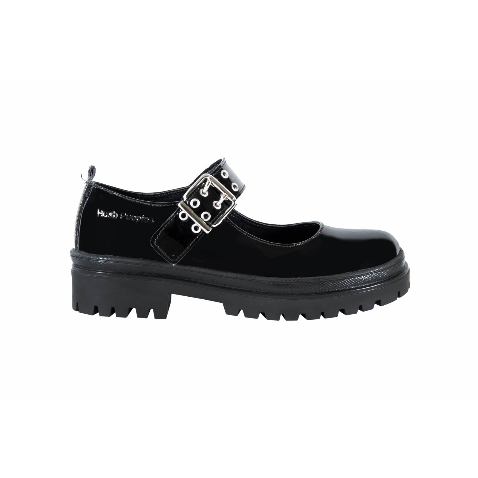 Zapato Niña Hush Puppies 1266 Piel Negro Escolar 
