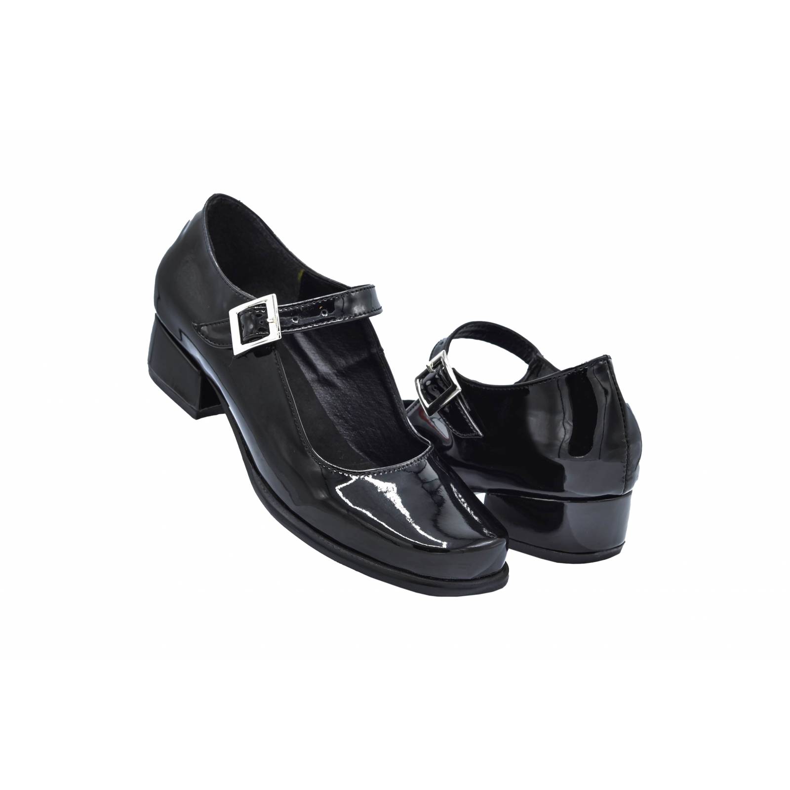 Zapato Escolta Mancera 629 Negro Tacón Escolar