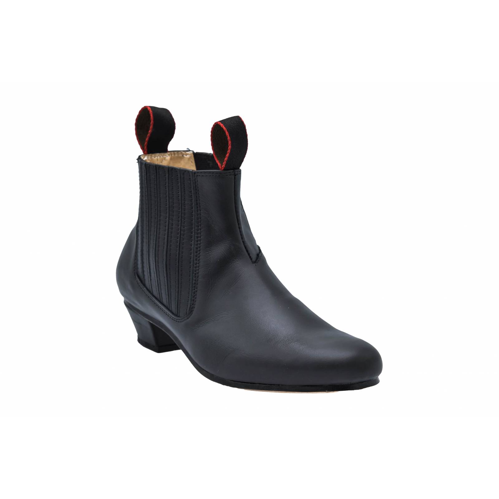 Botin Danza Folklórica Regional Piel Negro Sin Clavos