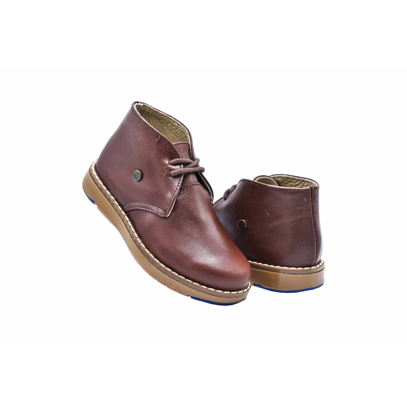 Zapato Bota Niño Chabelo 19502 Piel Café Moda Casual (15.0 - 17.5)