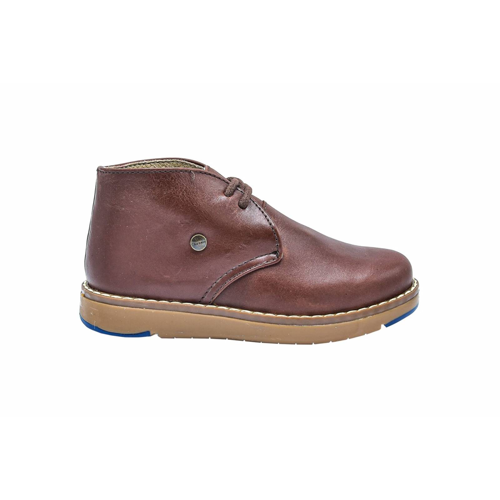 Zapato Bota Niño Chabelo 19502 Piel Café Moda Casual (15.0 - 17.5)