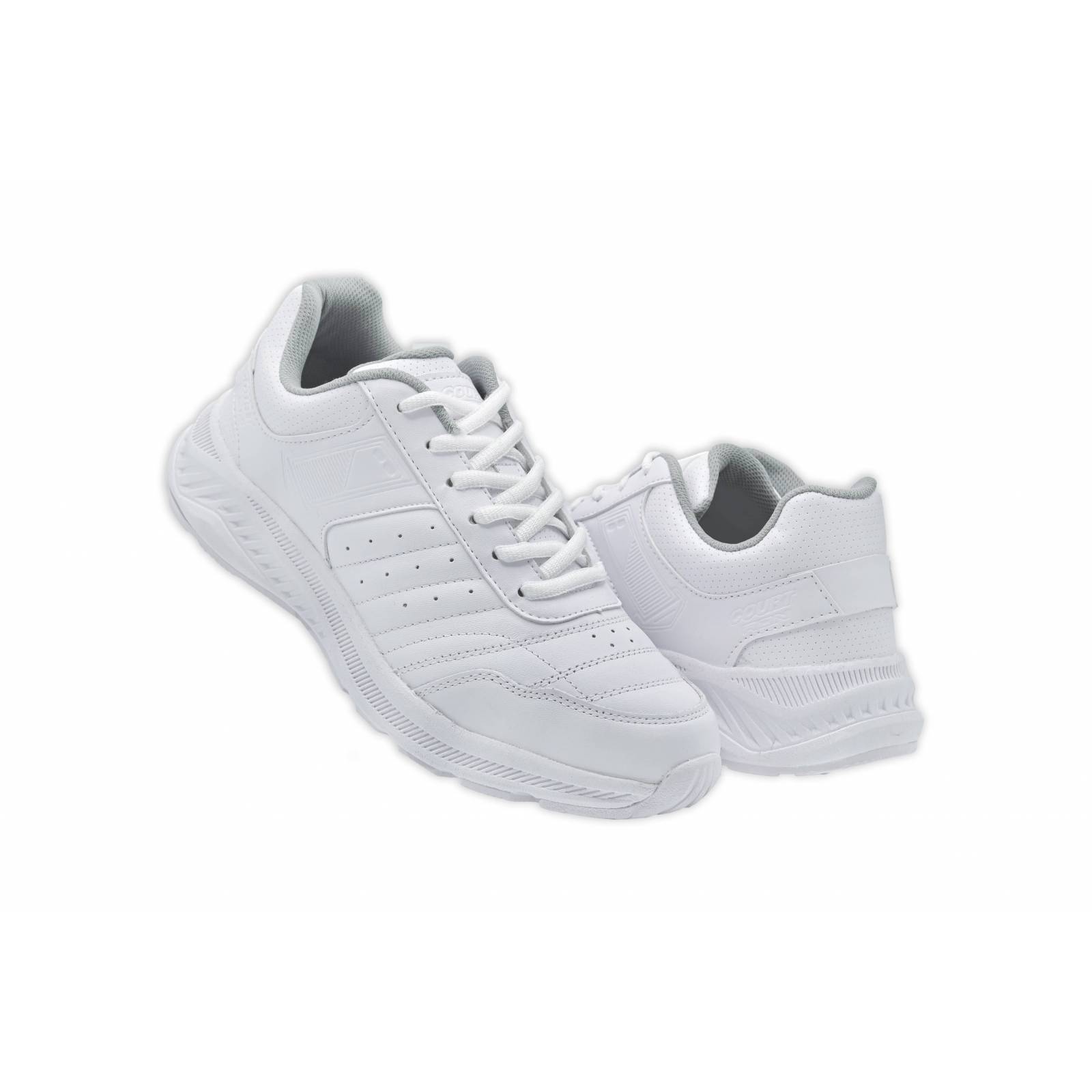 Tenis Unisex Court 2957 Piel Blanco Escolar Deportivo