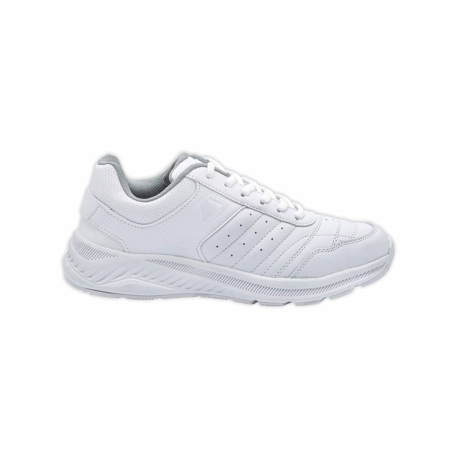Tenis Unisex Court 2957 Piel Blanco Escolar Deportivo