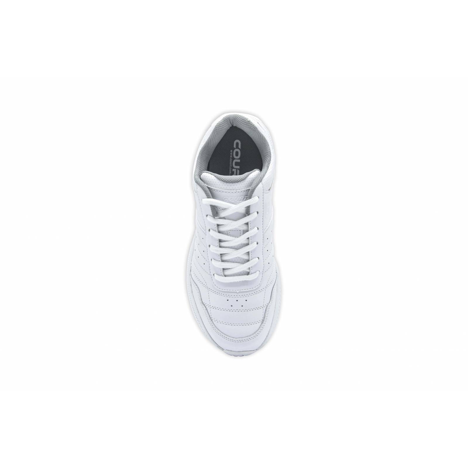 Tenis Unisex Court 2957 Piel Blanco Escolar Deportivo