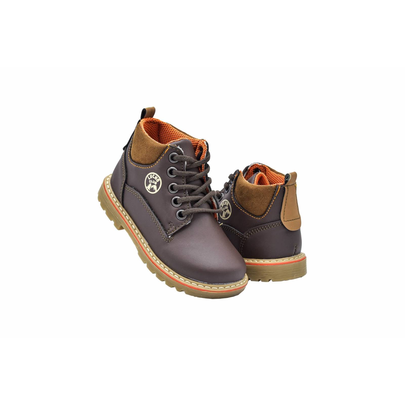 Zapato Bota Niño Lucho 356 Cafe Moda Casual (12.0 - 14.5)
