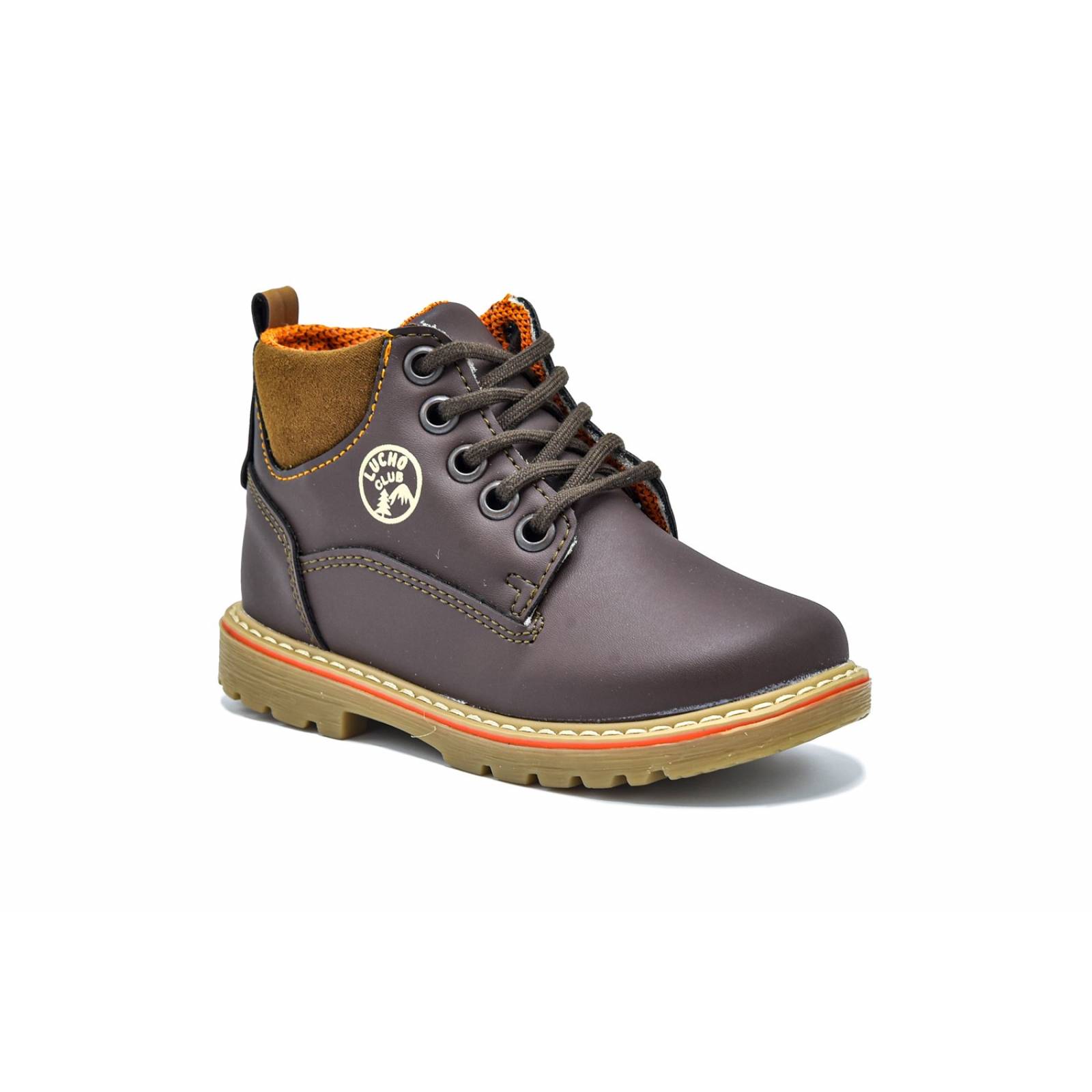 Zapato Bota Niño Lucho 356 Cafe Moda Casual (12.0 - 14.5)