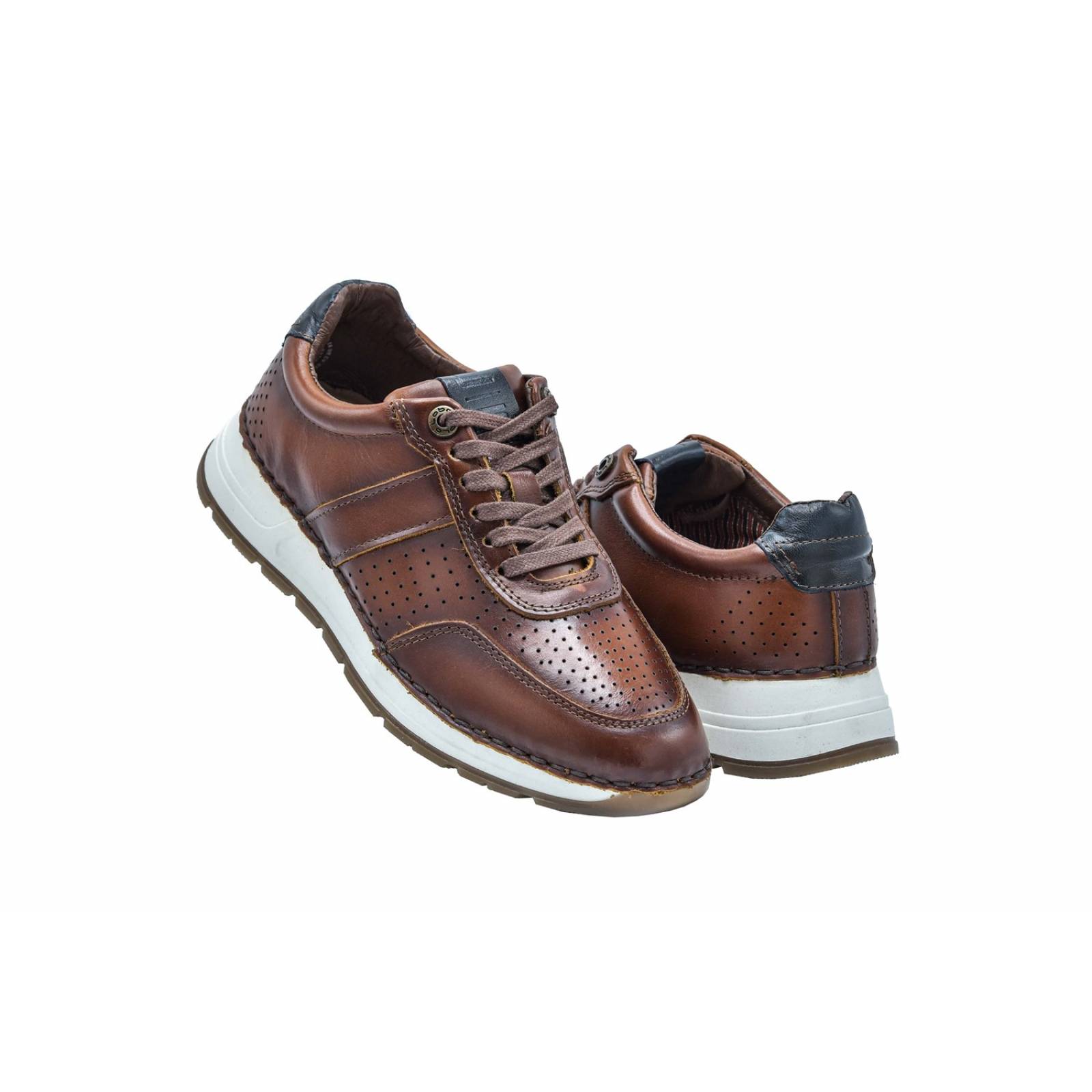 Zapato Caballero Lobo Solo 9744 Piel Café Cosido Moda 25-30