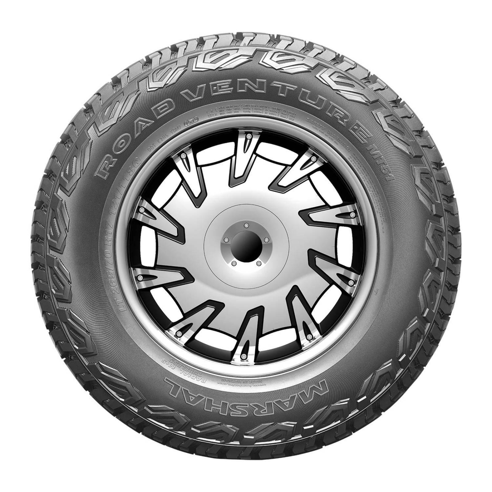 Paquete De 2 Llantas 33X12.50R15 Marshal Road Venture Mt51 LT 6C 108Q 