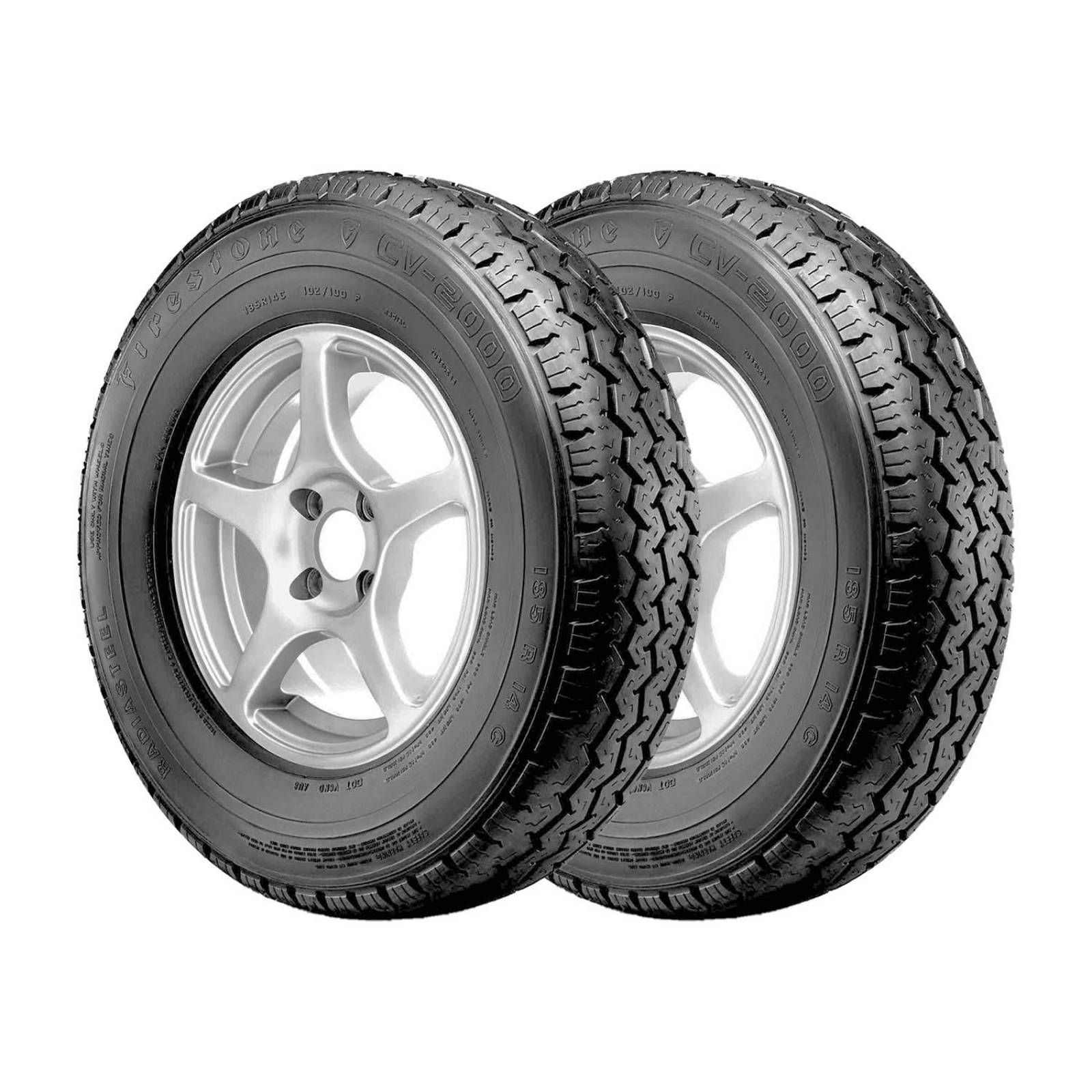 Paquete De 2 Llantas 185R14 Firestone Cv-2000 100P 