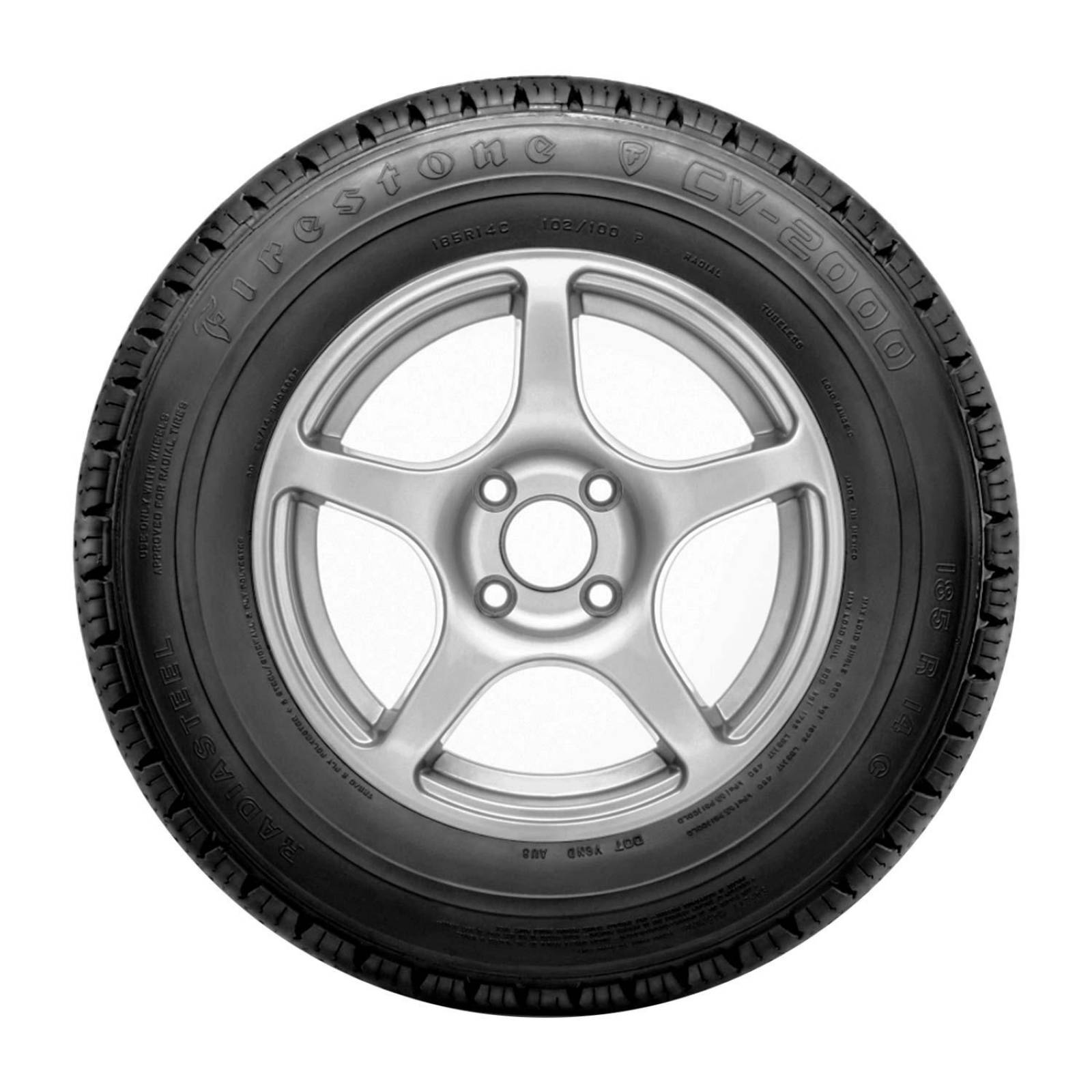 Paquete De 2 Llantas 185R14 Firestone Cv-2000 100P 