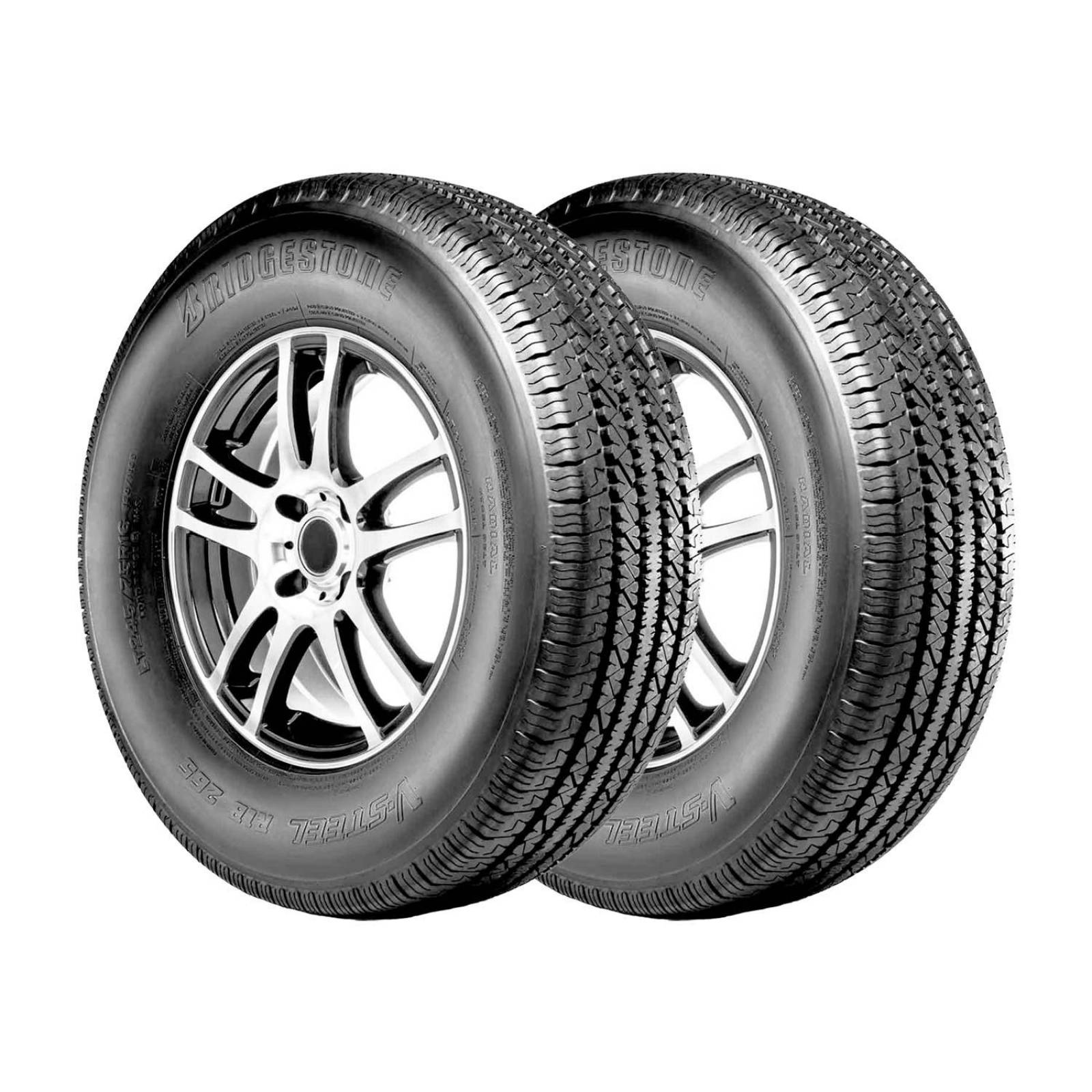 Paquete De 2 Llantas 245/75R16 Bridgestone V-Steel Rib 265 LT 120/116S OE 