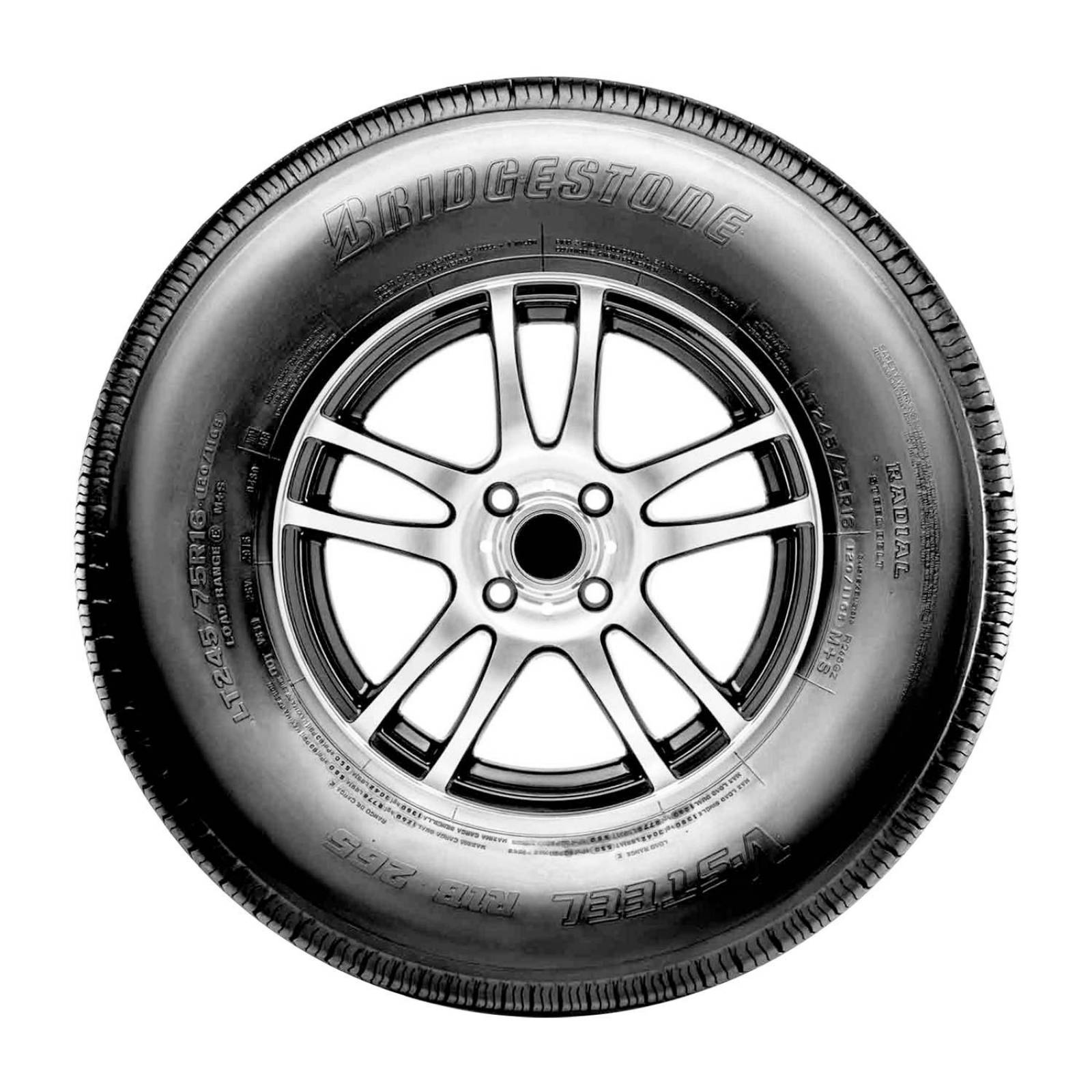 Paquete De 2 Llantas 245/75R16 Bridgestone V-Steel Rib 265 LT 120/116S OE 