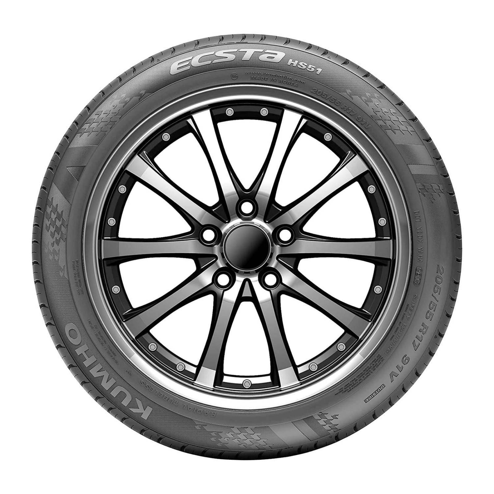 2 Llantas 225/45 R17 Kumho Ecsta Hs51 91W OE 
