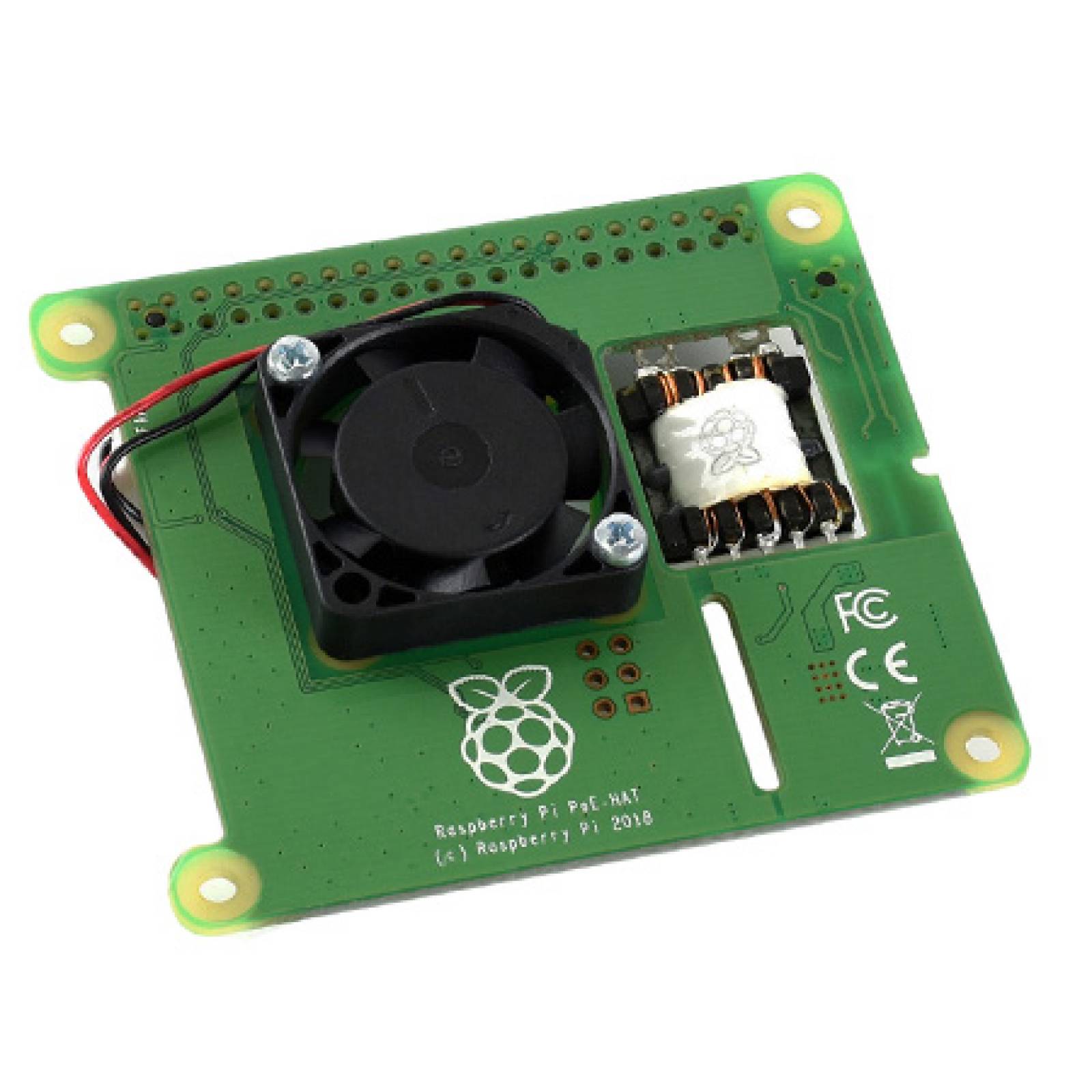 PoE HAT PARA RASPBERRY PI 3B + / 4B Y RED PoE 802.3af SKU15322