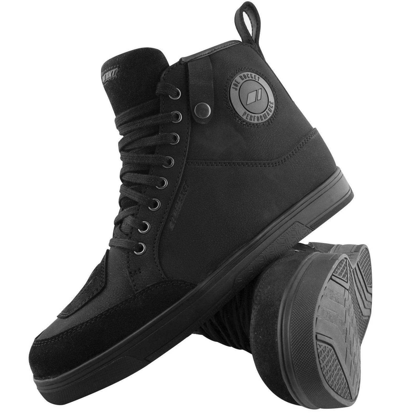 Bota Corta Joe Rocket Mission Moto Shoe Tennis Negros 