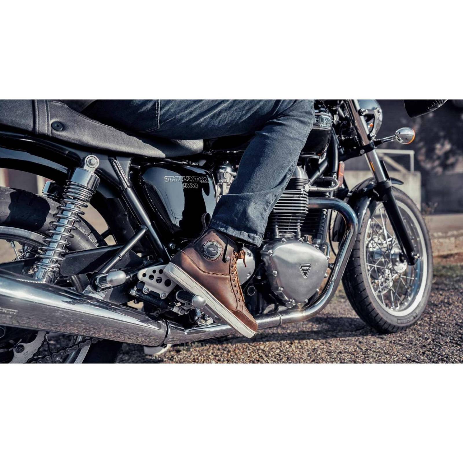 Bota Corta Joe Rocket Mission Moto Shoe Tennis Negros 