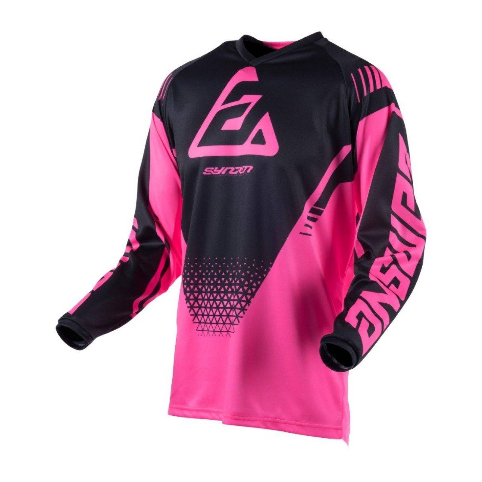 Jersey Answer Youth Syncron Drift Rosa / Negro Motocross Niñas