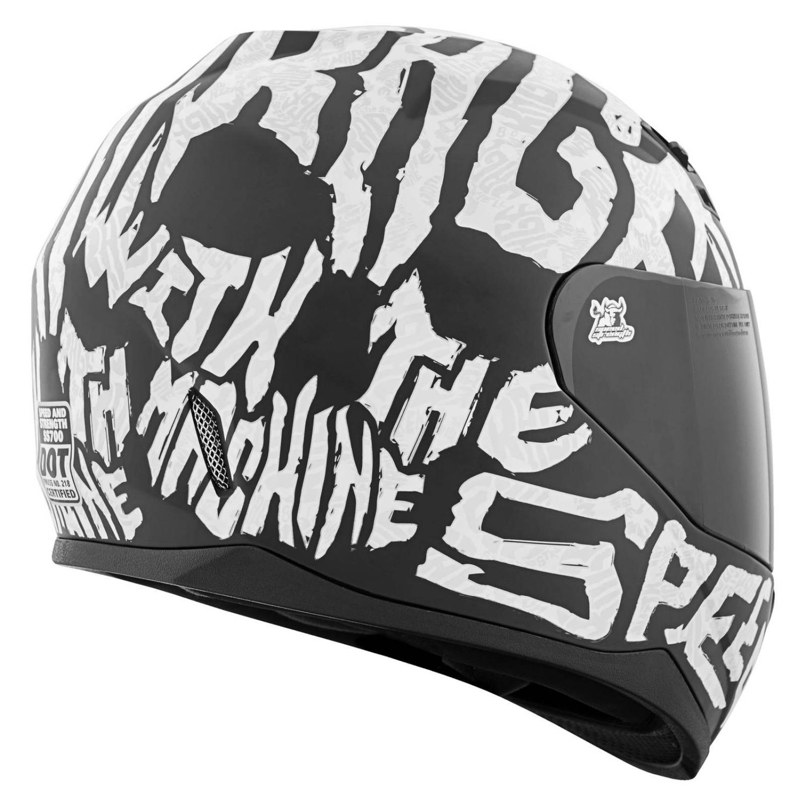 Casco Integral SS1550 Speed & Strength Off The Chain Negro Mate –