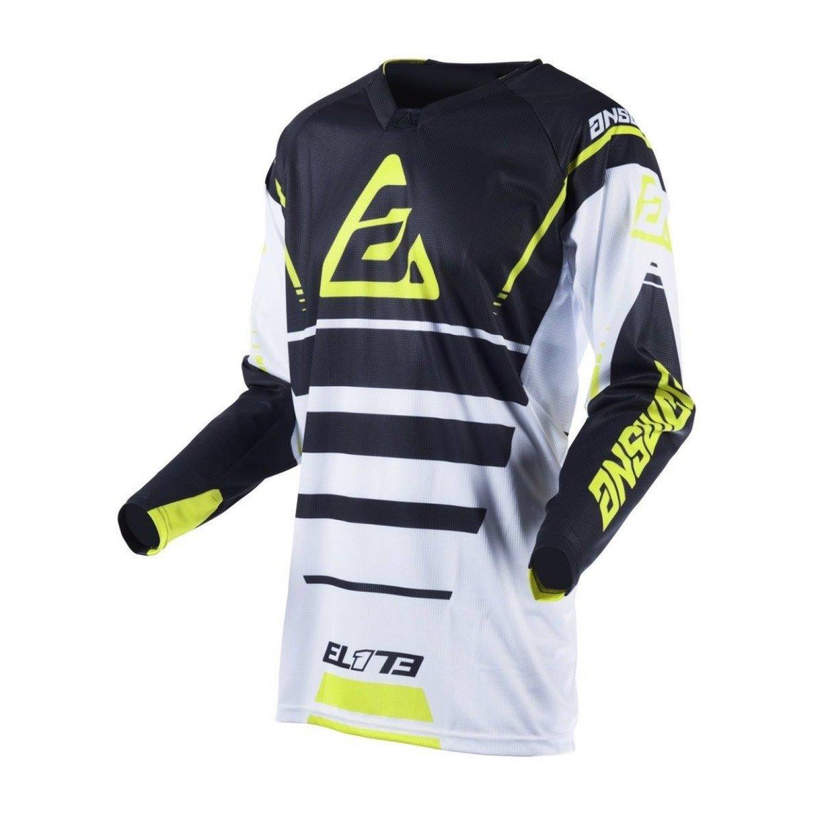 Jersey Answer Elite Force Blanco / Neón Moto Cross 