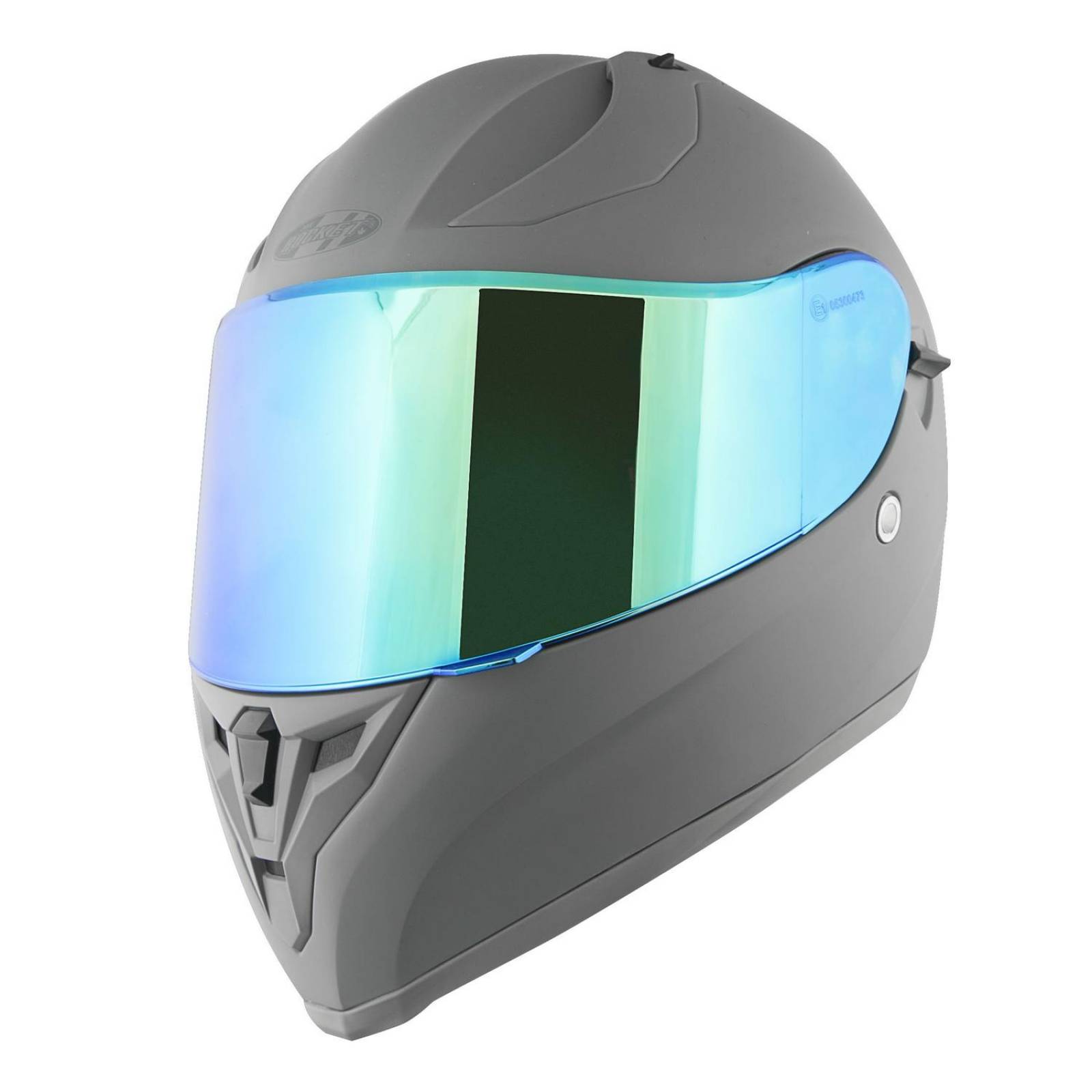 Casco Integral Joe Rocket Rkt 14 Ion Gris Mate / Azul Iridium 