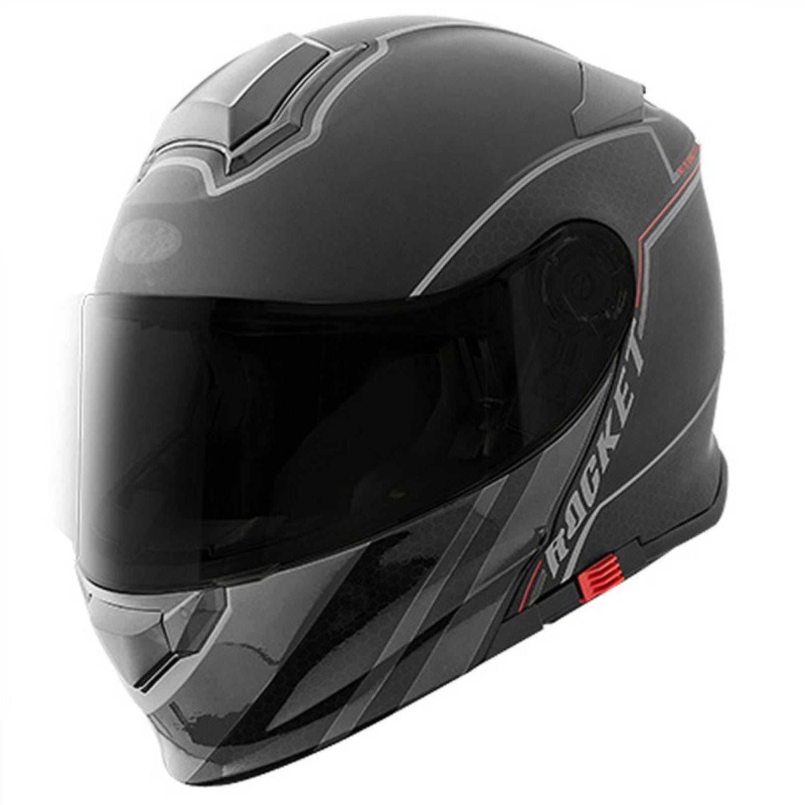Casco Abatible Modular Joe Rocket RKT 18 Series Alter Ego Negro Mate / Gris 