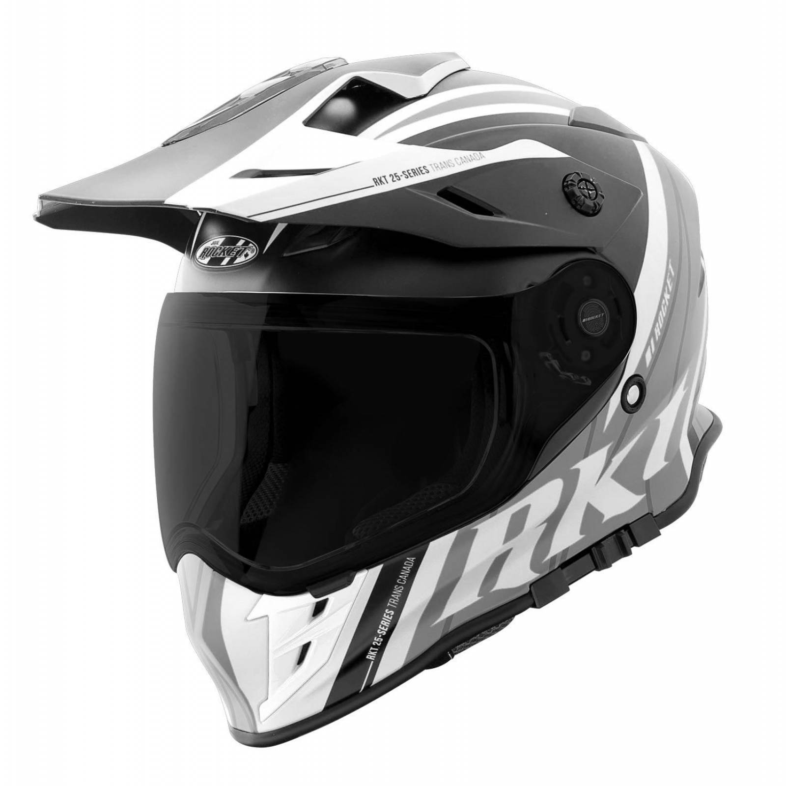 Casco Doble Propósito Joe Rocket RKT 25 Trans Canada Blanco / Gris / Negro Mate