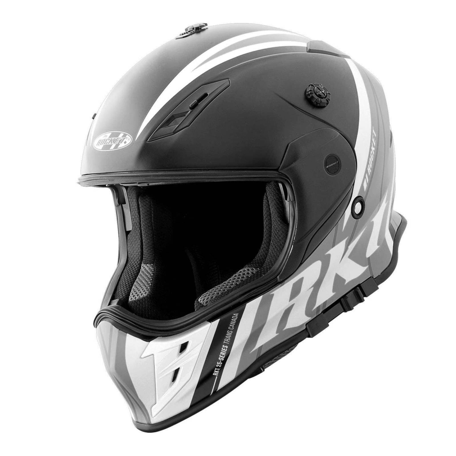 Casco Doble Propósito Joe Rocket RKT 25 Trans Canada Blanco / Gris / Negro Mate