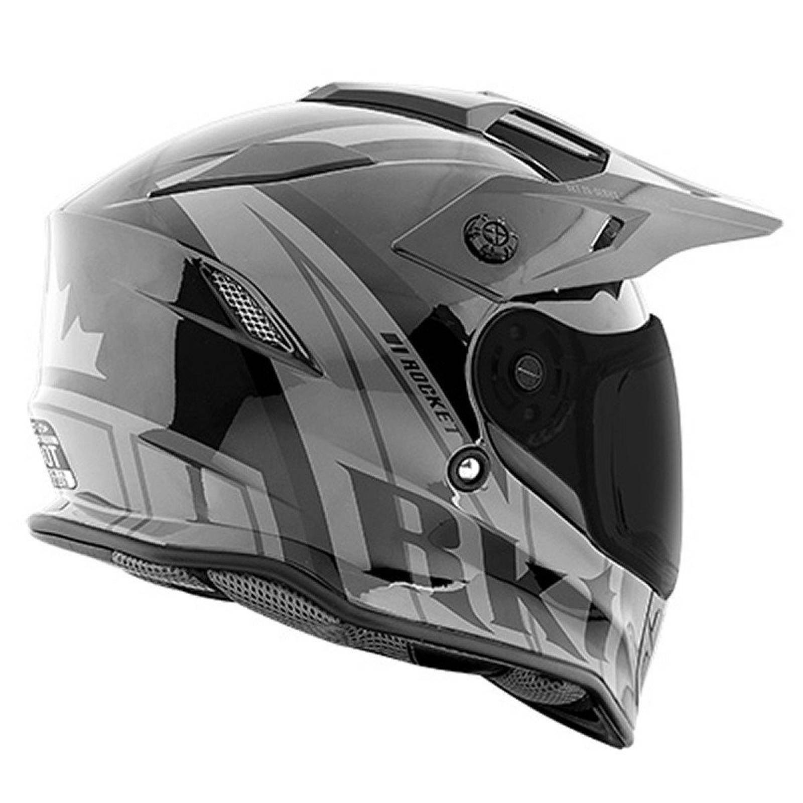 Casco Doble Propósito Joe Rocket RKT 25 Trans Canada Negro / Gris / Negro