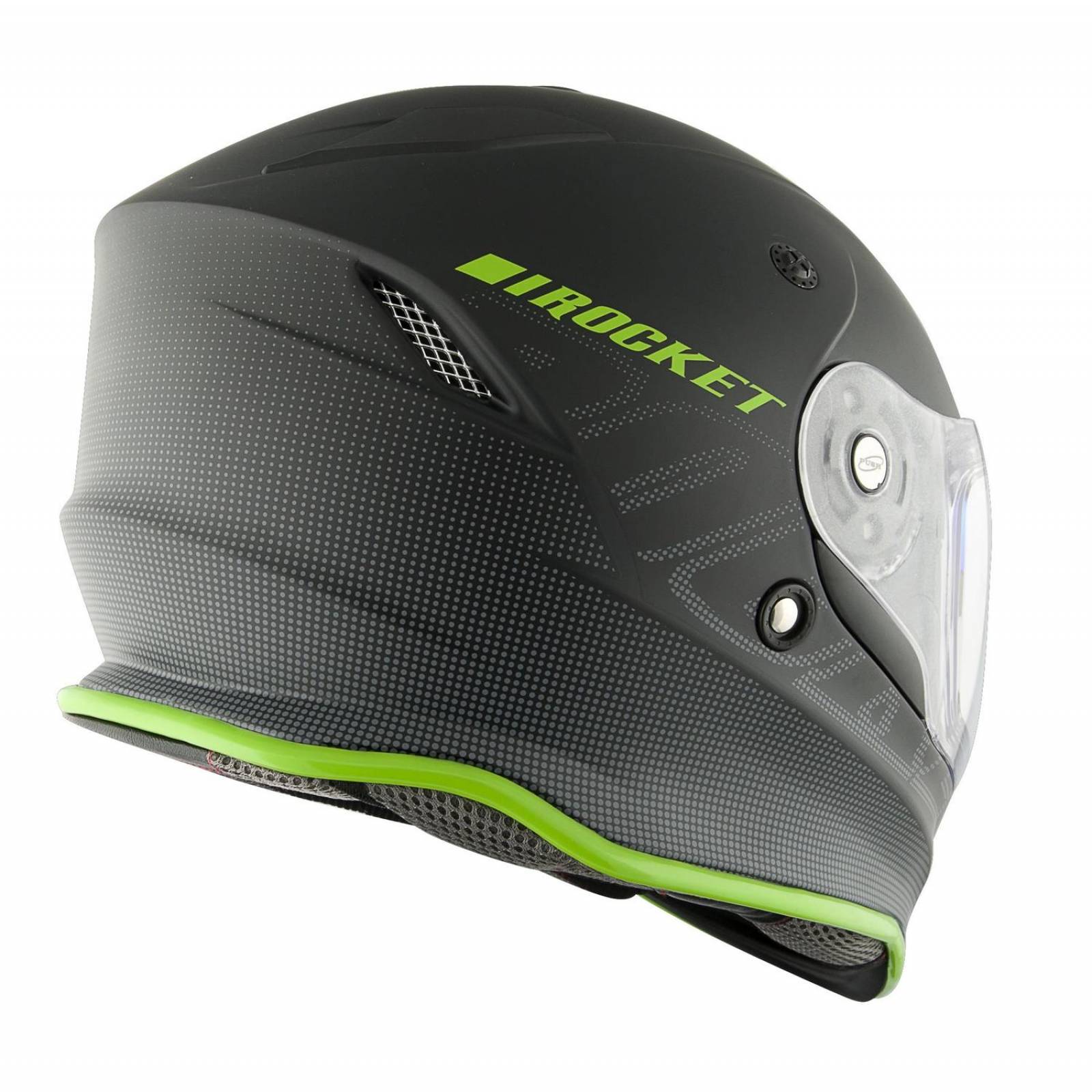 Casco Doble Propósito Joe Rocket Rkt 25 Solar Flare Negro / Verde 