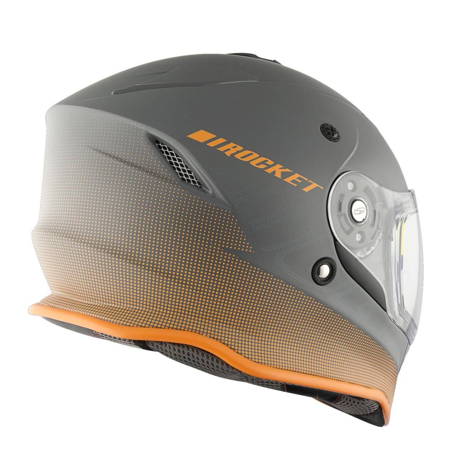 Casco Doble Propósito Joe Rocket Rkt 25 Solar Flare Gris / Naranja 