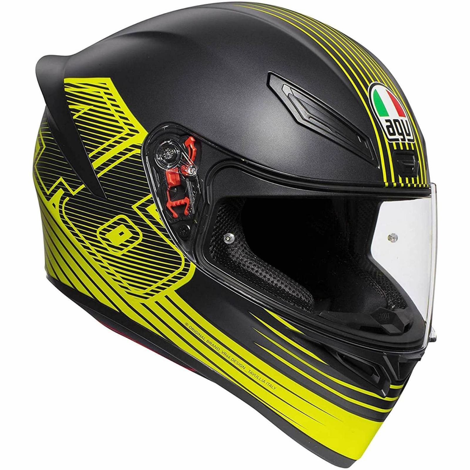 Casco Integral AGV K1 Solid Negro Mate ECE2205 Top - Edge 46