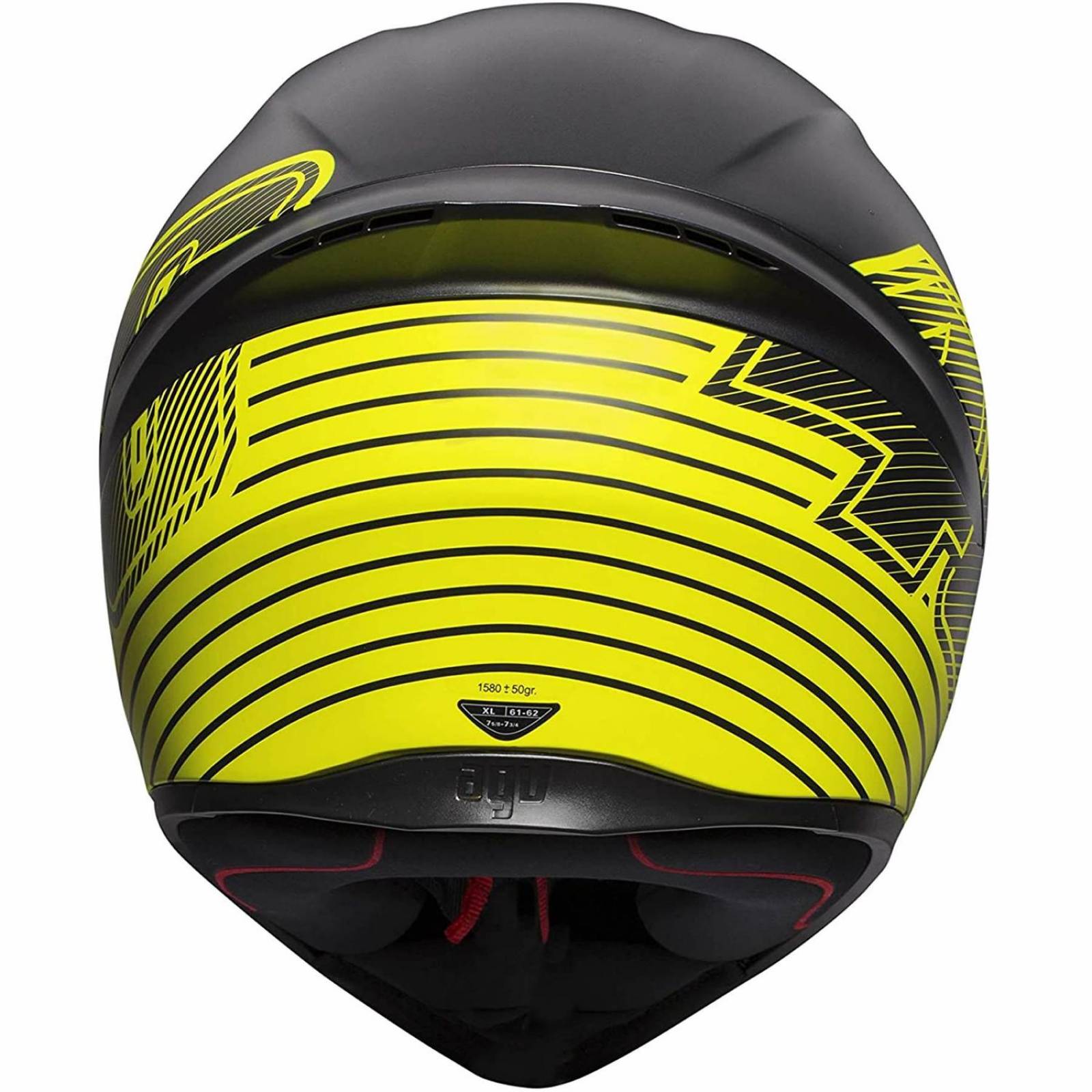 Casco Integral AGV K1 Solid Negro Mate ECE2205 Top - Edge 46 
