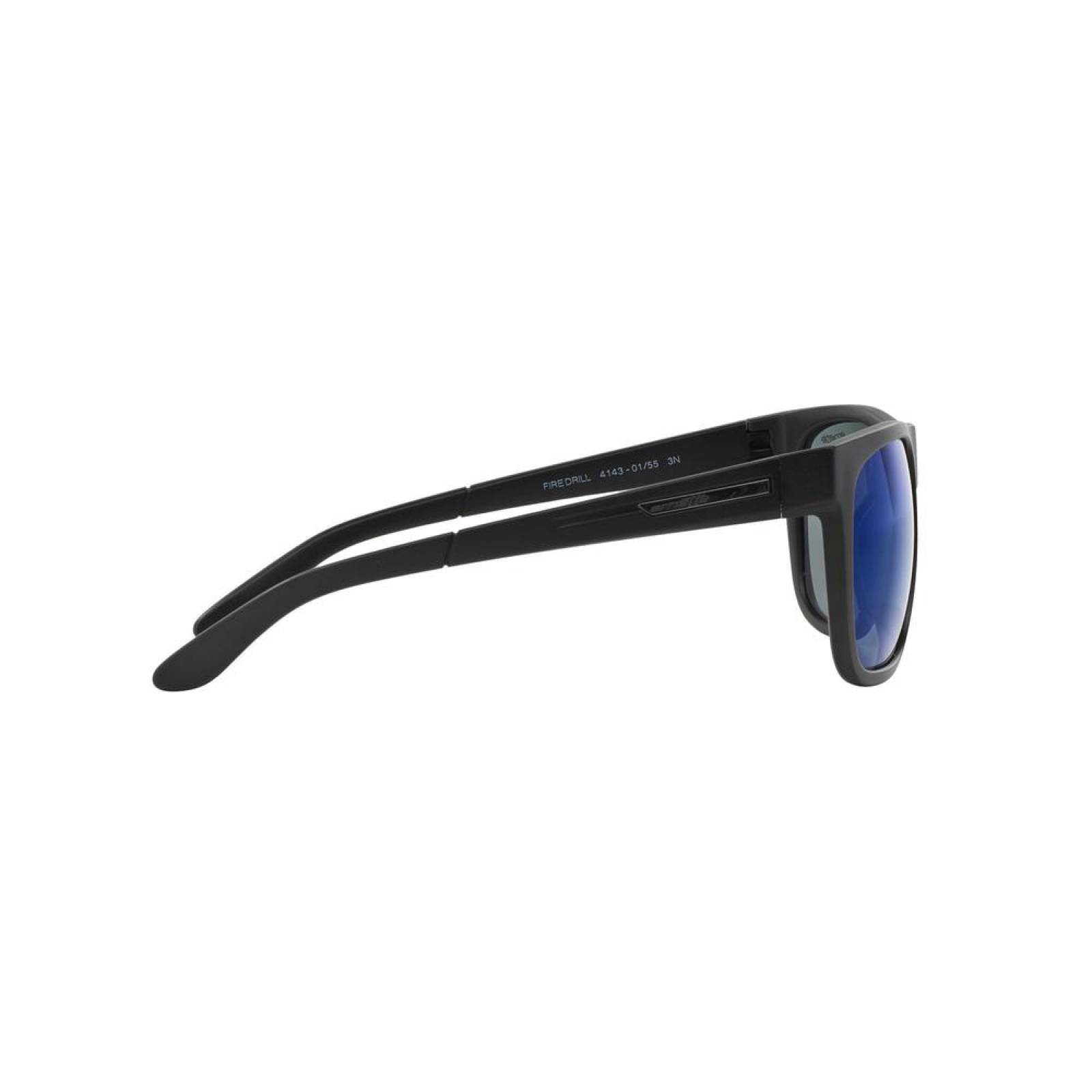 Lentes Arnette Fire Drill Matte Black / Blue Mirror AN4143 01/55 59 