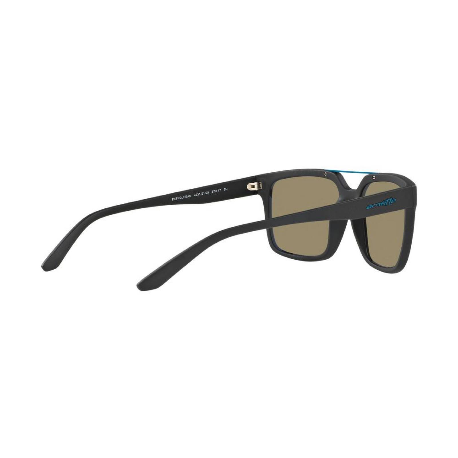 Lentes Arnette Petrolhead Matte Black / Blue Mirror AN4231 01/25 57