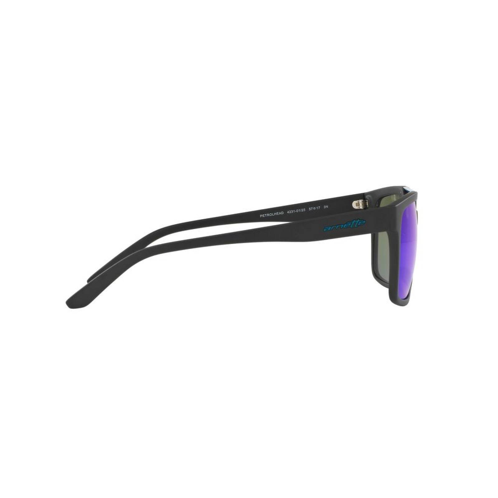 Lentes Arnette Petrolhead Matte Black / Blue Mirror AN4231 01/25 57