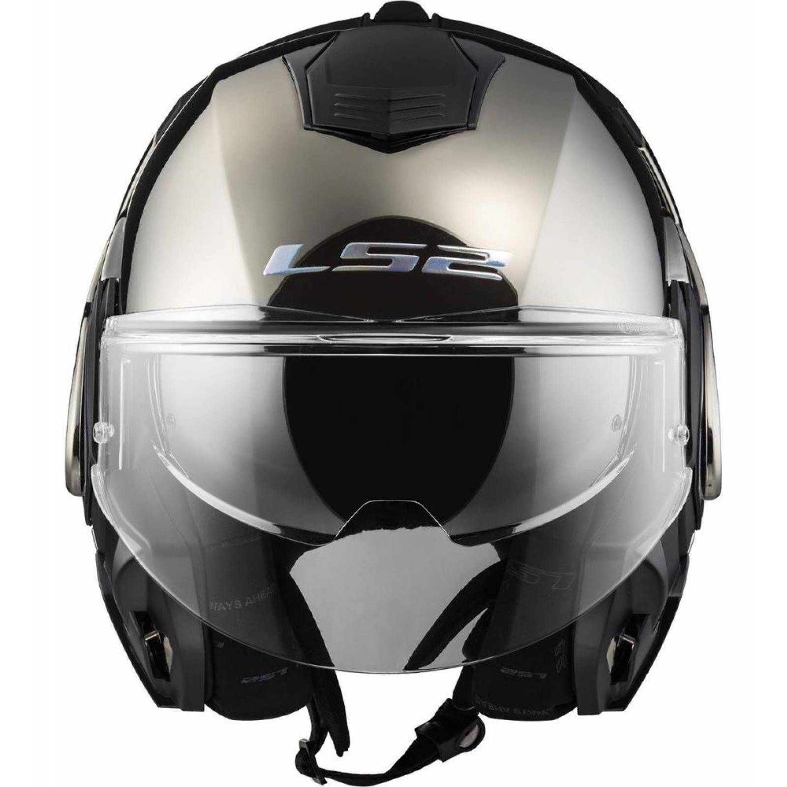 Casco Abatible Modular LS2 FF399 Valiant 180 Chrome / Cromo Pinlock 