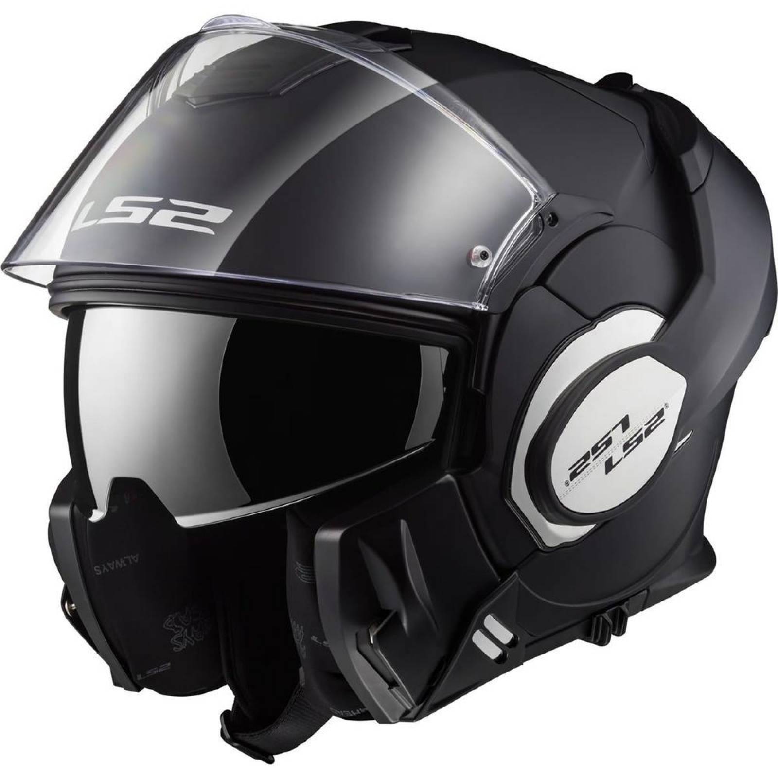 Casco Abatible Modular LS2 FF399 Valiant 180 Negro Mate 