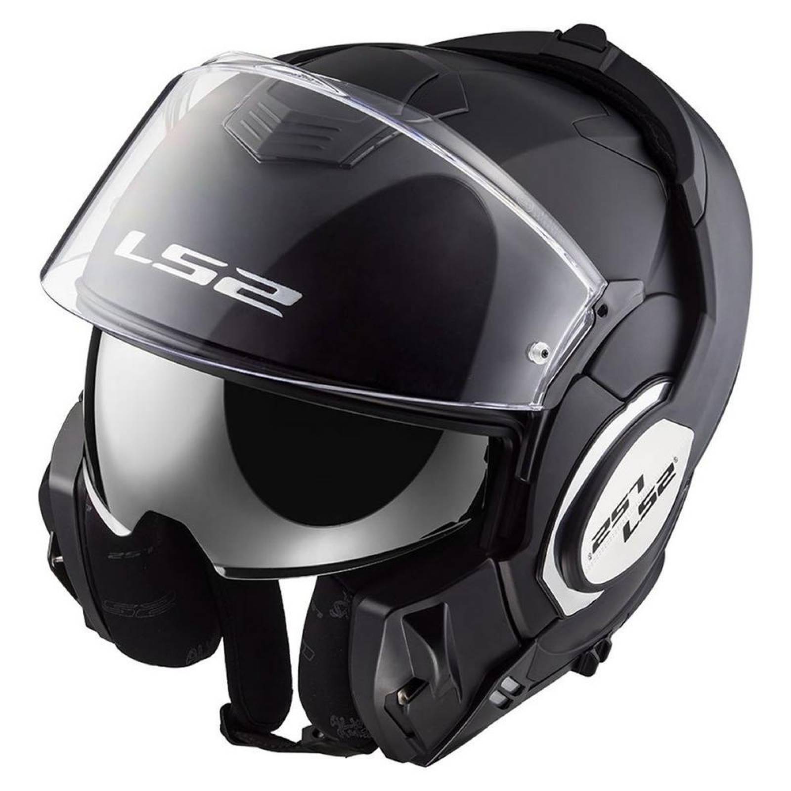 Casco Abatible Modular LS2 FF399 Valiant 180 Negro Mate 