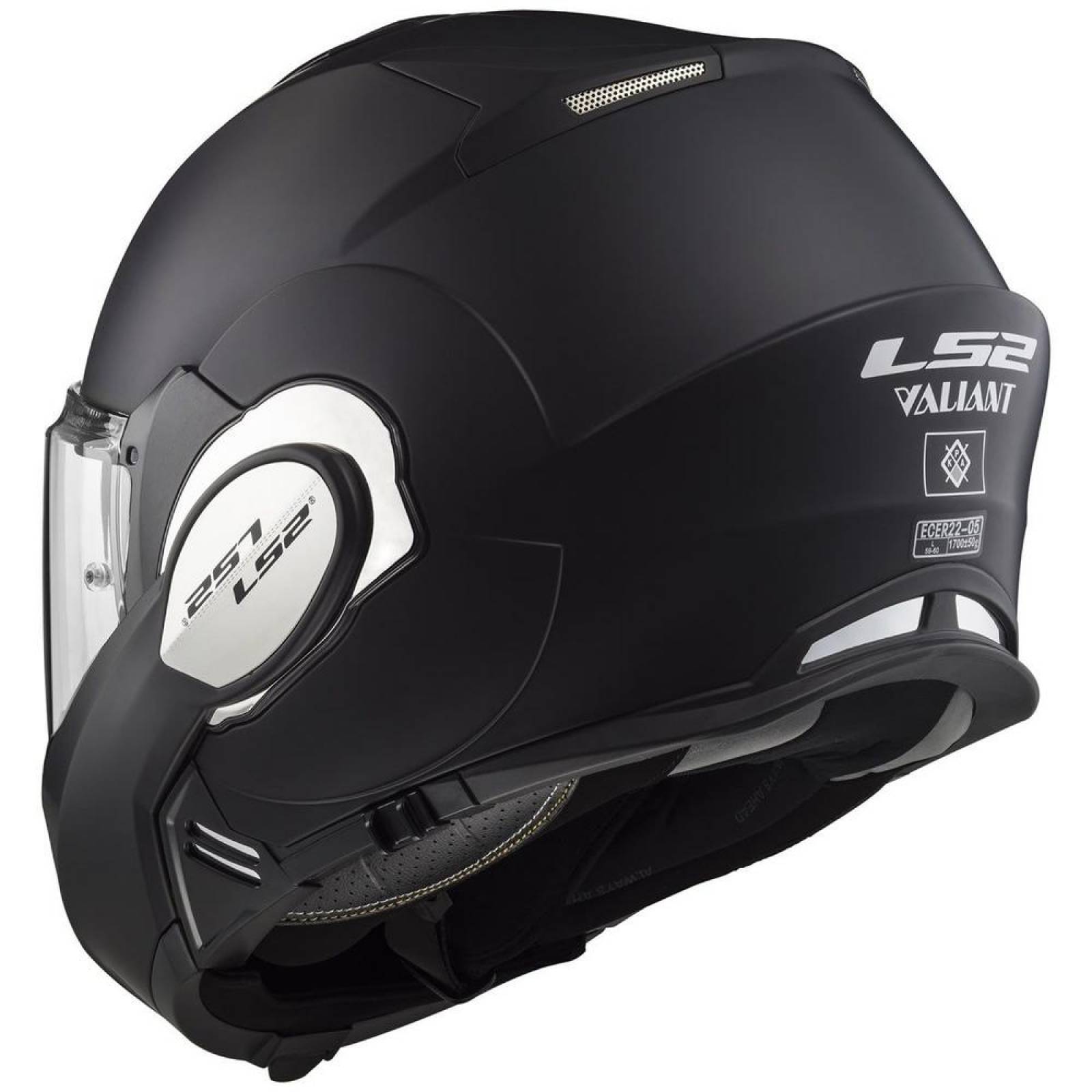 Casco Abatible Modular LS2 FF399 Valiant 180 Negro Mate 