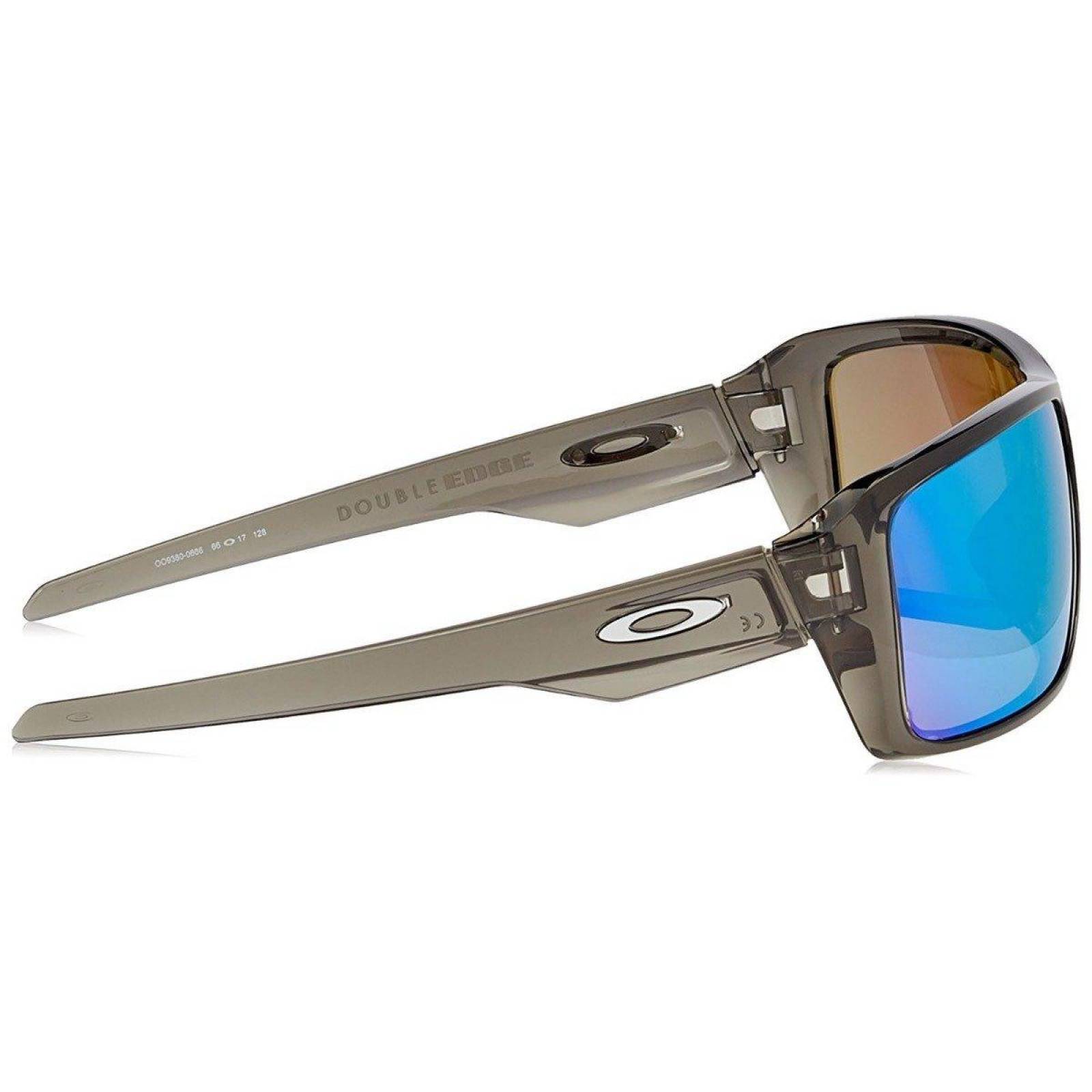 Oakley Double Edge Grey Smoke - Prizm Sapphire Polarized OO9380-06 