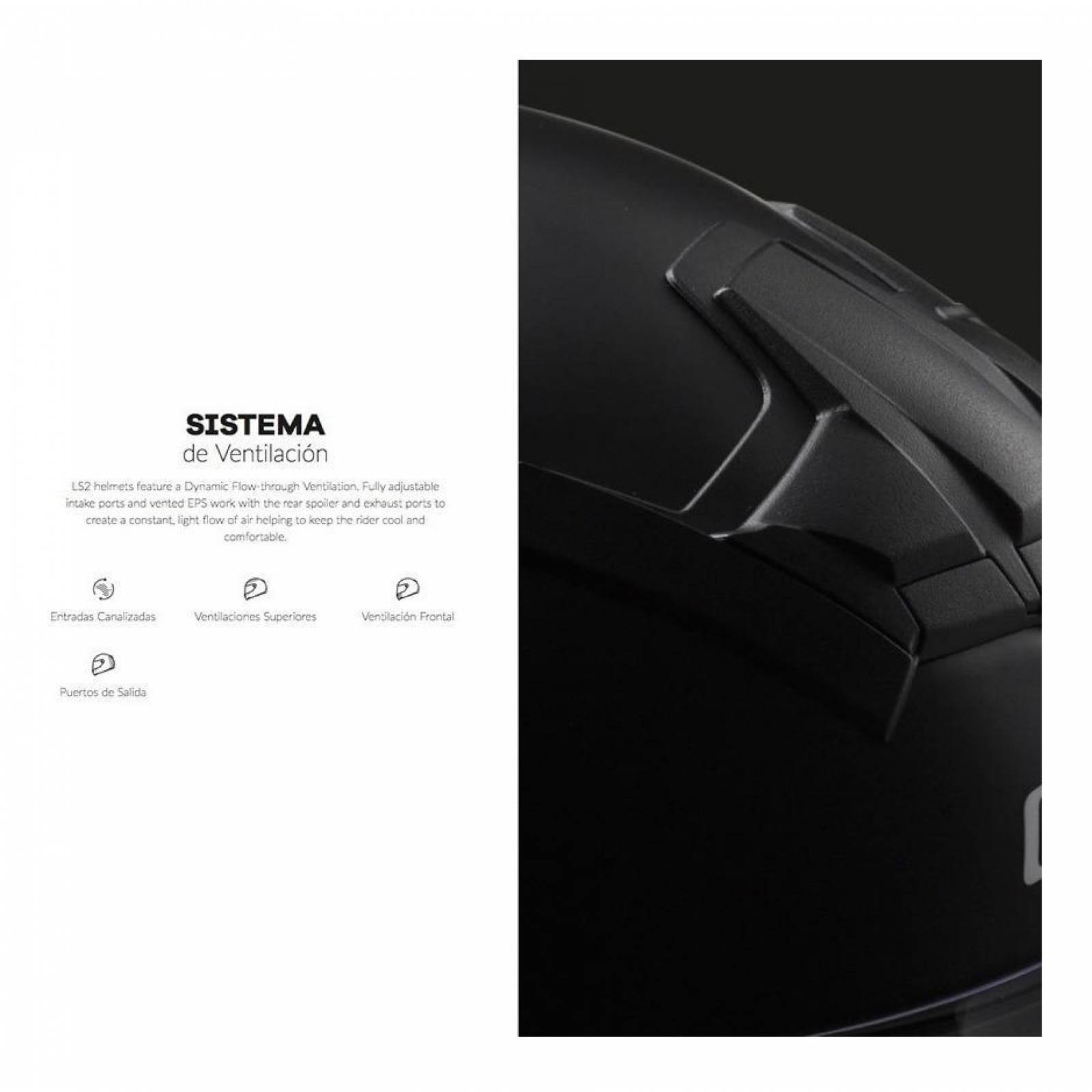 Casco Integral LS2 FF352 X-Ray Negro Mate 